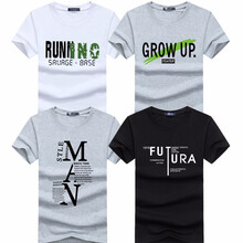 過(guò)迭 短袖 男士T恤 HTY短袖R字母白+UP灰+大M灰+FT黑 S，XL，L，XXXL，XXL，M