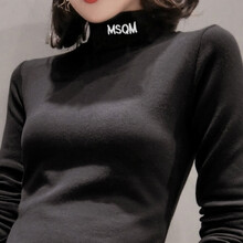 OLOEY 3D，繡花 短袖 T恤 女 半高領(lǐng)