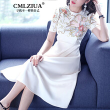 駱騏亞（cmlziua） 大花 繡花 連衣裙
