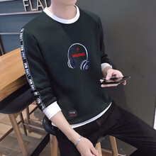 稻草人（mexican） 長(cháng)袖 男士T恤 3067耳機(墨綠色) M