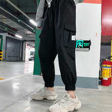 樂(lè)帛昭 高腰 工裝褲 女 長(zhǎng)褲 休閑褲