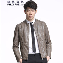 ALT阿恩蓝拓男士夹克纯色合体亮面外套双面秋