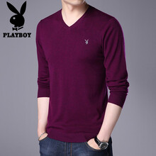 花花公子（PLAYBOY） 長袖 男士T恤 花紅 