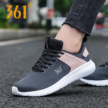 361°跑步鞋2240烏黑色/粉玫紅 35