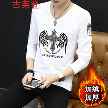 古萊登（GODLIKE） 長(zhǎng)袖 男士T恤 加絨天使 白色 
