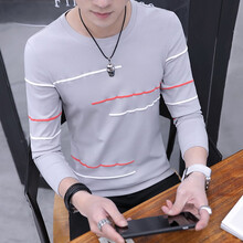 傳奇保羅（CHUANQIBAOLUO） 長袖 男士T恤 0022灰色 XL，L，M，XXL，XXXL