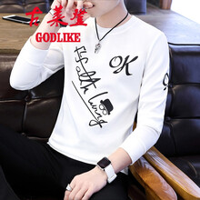 古萊登（GODLIKE） 長袖 男士T恤 OK白色 