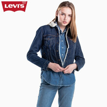 Levi's  長(zhǎng)袖 女 短外套 毛領(lǐng)
