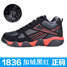 言標男士1836加絨紅色 41.5