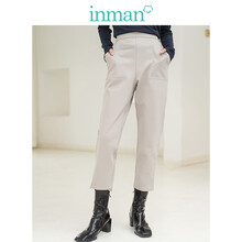 茵曼（INMAN） 高腰 直筒褲 女 九分褲 休閑褲