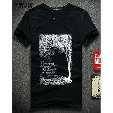 茨威奴（SWENEARO） 短袖 男士T恤 黑色 S，XL，L，M，XXL，加大，XXXL