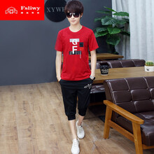 fsliwy 短袖 男士T恤 紅色 fc02 