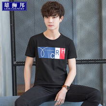 雄獅邦（XIONGSHIBANG） 短袖 男士T恤 626黑色 