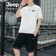 Jeep 短袖 男士T恤 白色JQN1913 