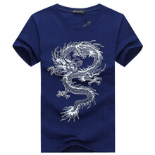 賓宇兄弟（BINYUXD） 短袖 男士T恤 龍藍(lán)色 S，XL，L，加大，XXXL，M，XXL
