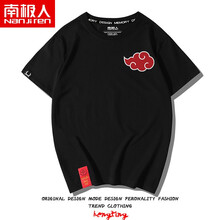 南極人（Nanjiren） 短袖 男士T恤 黑/胸標紅云. 
