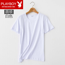 PLAYBOY 短袖 男士T恤 圓領白色 