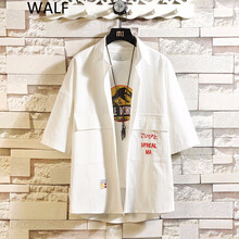 WALF 五分袖 男士襯衫 青春休閑