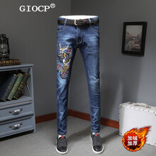 GIOCP 修身褲 商務(wù)休閑 男士牛仔褲