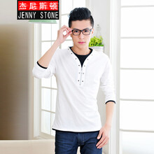 杰尼斯頓（Jenny Stone） 長(zhǎng)袖 男士T恤 041白色 