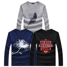 chiay 長(zhǎng)袖 男士T恤 長(zhǎng)袖羽毛灰+花藍(lán)+沙漏黑 XL，4XL，L，M，XXL，XXXL