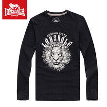 LONSDALE 七分袖 男士T恤 黑色 S