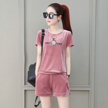 湖影 刺繡 短袖 T恤 女 圓領(lǐng)