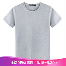 仔仔樂（ZaiZaiLe） 短袖 男士T恤 灰色 
