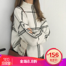 元素,新款,流行,樣式,毛衣,高領(lǐng),趨勢,韓國,格子