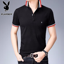 花花公子（PLAYBOY） 短袖 男士T恤 PB15黑色 