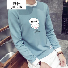 騎士普丁（Putino Rider） 長(zhǎng)袖 男士T恤 大白(圓領(lǐng))淺藍(lán) S，XL，L，M，XXL