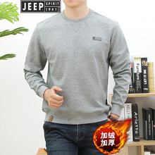 Jeep 長(zhǎng)袖 男士T恤 98026灰色加絨 