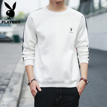 花花公子（PLAYBOY） 長(zhǎng)袖 男士T恤 20172白色常規(guī)款 