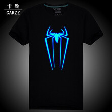卡致（CARZZ） 短袖 男士T恤 夜光蜘蛛俠 