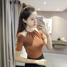 吉木子（GIMIZO） 3D 短袖 T恤 女 一字領