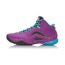 李寧（LI-NING）籃球鞋-5熒光梅紫/新基礎(chǔ)黑/海豚藍(lán) 40