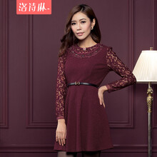 LUXLEAD洛诗琳2014秋装新品精美蕾丝拼接钉