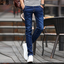 益帛（YIBO） 修身褲 青春休閑 男士牛仔褲