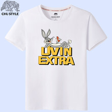 初己（CHUJI） 短袖 男士T恤 白色(兔八哥) XL，L，XXL，M