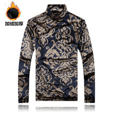 閃爆（SHANBAO） 長袖 男士T恤 深藍色 加絨 XL，L，M，XXL，XXXL，加大