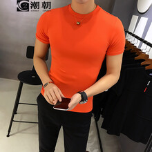 C2潮朝（C2 CHAOZHAO） 短袖 男士T恤 桔紅色 