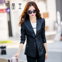 雪晶羊（XUEJINGYANG） 西裝領(lǐng) 長(cháng)袖 女 短外套 