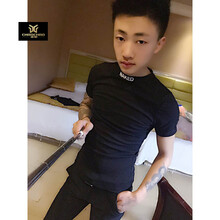 C2潮朝(C2 chao chao) 短袖 男士T恤  黑色 S