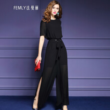 法曼麗（FEMLY） 純色 系帶 連衣裙