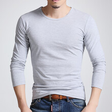 SAKA ZULU 長(zhǎng)袖 男士T恤 淺灰色 XL，L，XXL，M