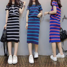 艾莉琦  條紋 連衣裙