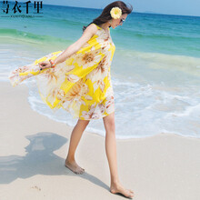 蕁衣千里（XUNYIQIANLI） 大花 印花 連衣裙