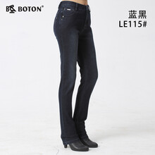波頓（BOTON） 中腰 直筒褲 女 長(zhǎng)褲 牛仔褲
