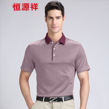 恒源祥 短袖 男士T恤 19HN3101紫紅 