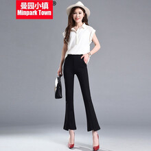 曼園小鎮(zhèn)（Minpark Tonn） 高腰 直筒褲 女 九分褲 休閑褲